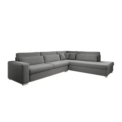 Kristina - Hoekbank 5-zits - Grijs velvet - Rechts - 320x245x88 cm