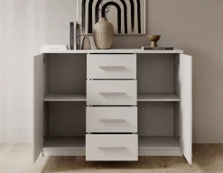 Ladekast Blake - Wit - 120x40x90 cm