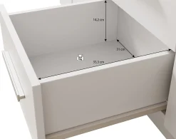 Ladekast Blake - Wit - 120x40x90 cm