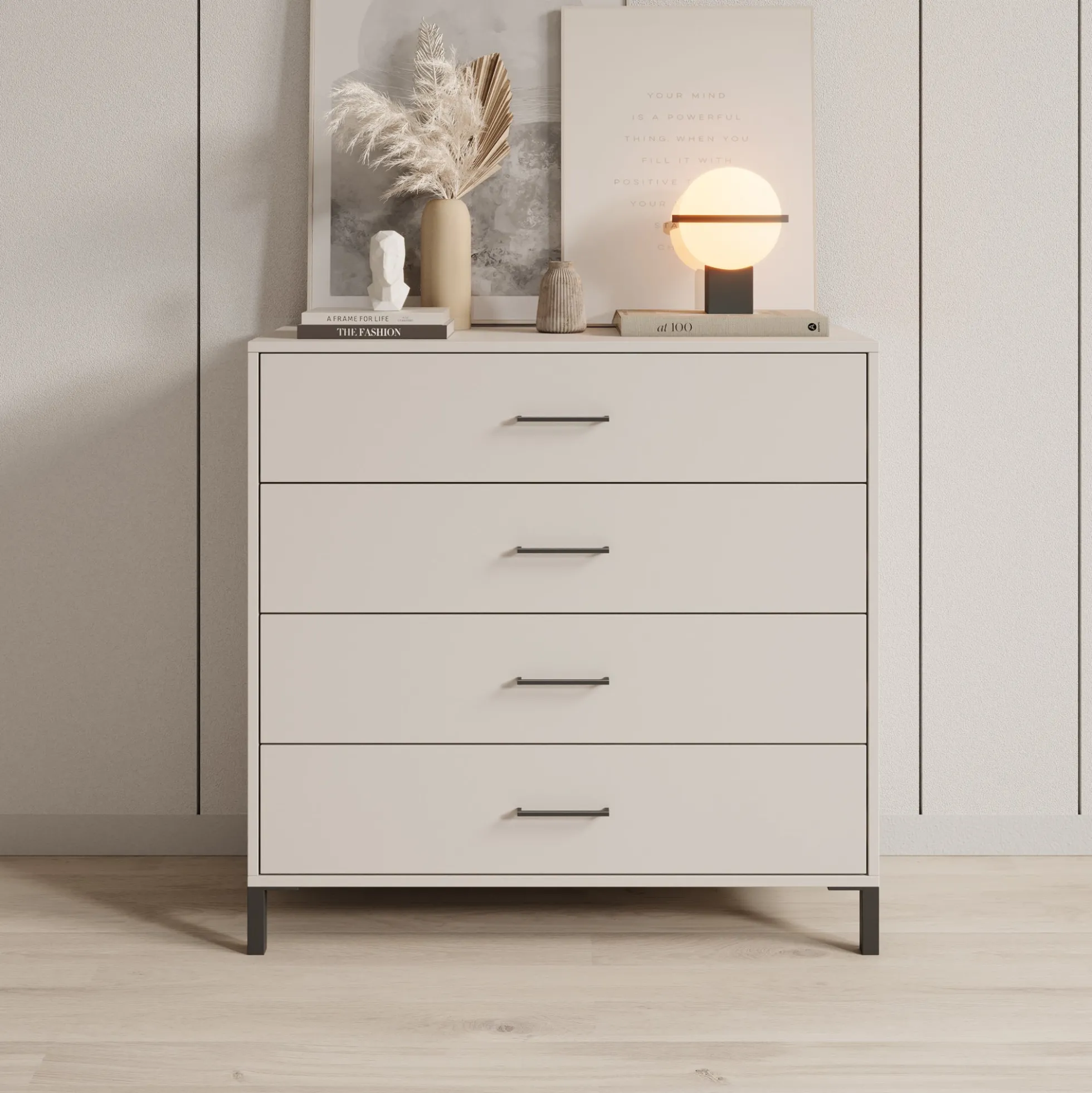 Ladekast Vidor - Beige - 93x40x90 cm