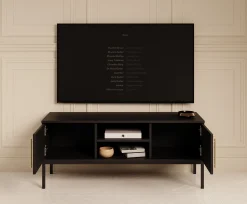 Lagos - TV-Meubel met 2 deuren - Zwart - 120 cm