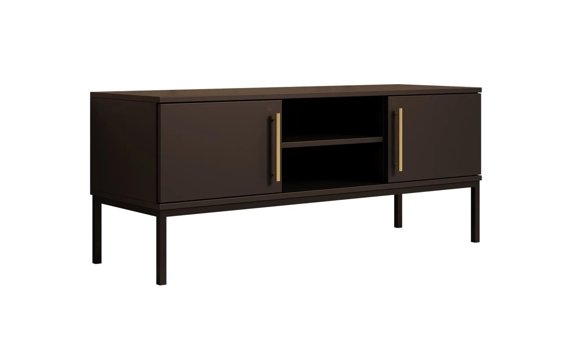Lagos - TV-Meubel met 2 deuren - Zwart - 120 cm