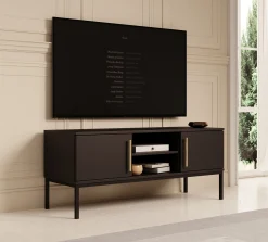 Lagos - TV-Meubel met 2 deuren - Zwart - 120 cm