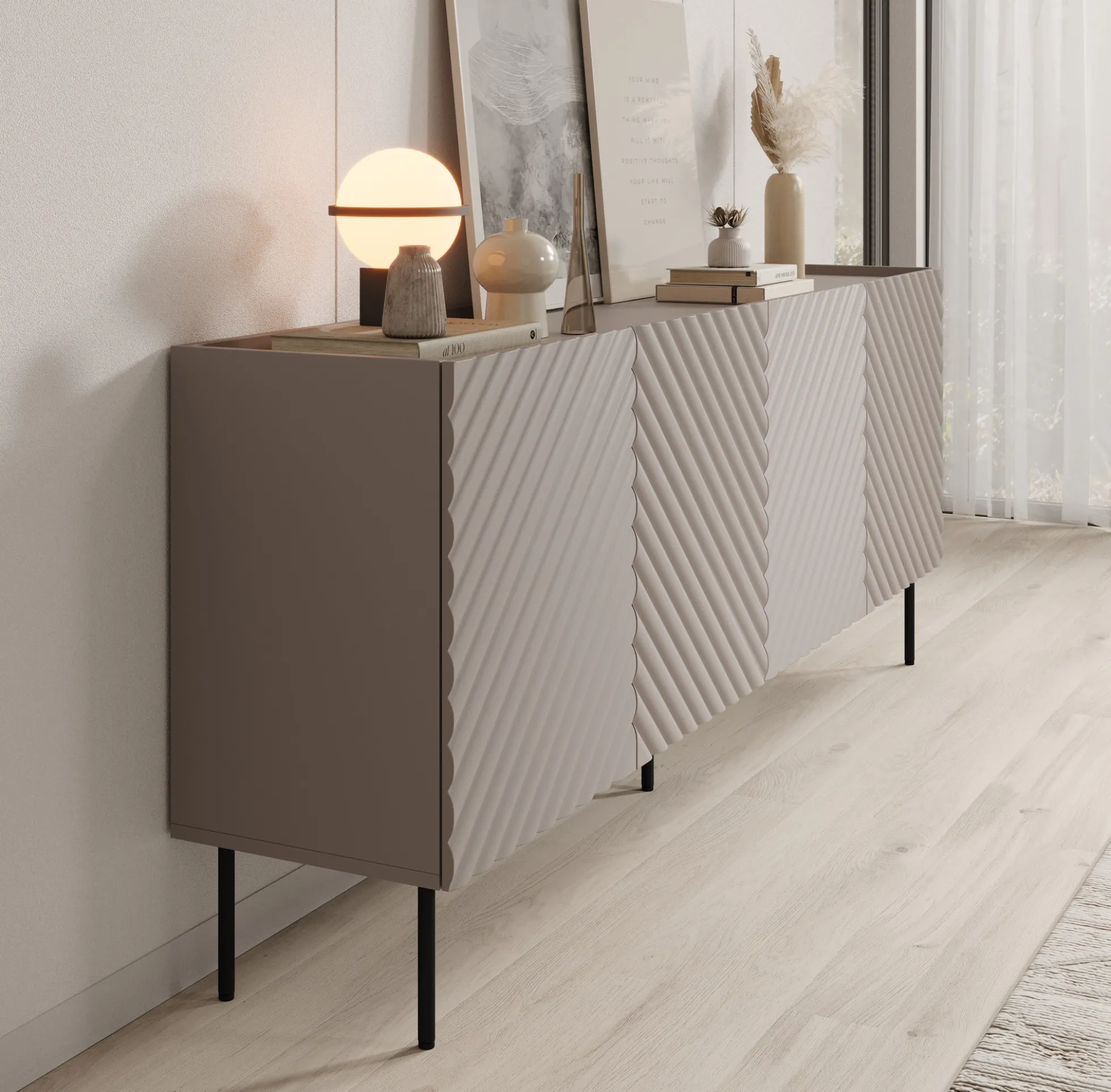 Laguna - Dressoir - Beige - 200x40x80 cm
