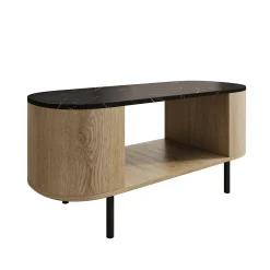Lauran - Salontafel - Eiken/Zwart - 100x51x45 cm