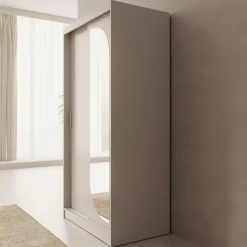 Lava - Kledingkast met 2 schuifdeuren - Beige - 100x62x200 cm
