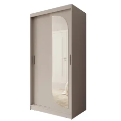 Lava - Kledingkast met 2 schuifdeuren - Beige - 100x62x200 cm