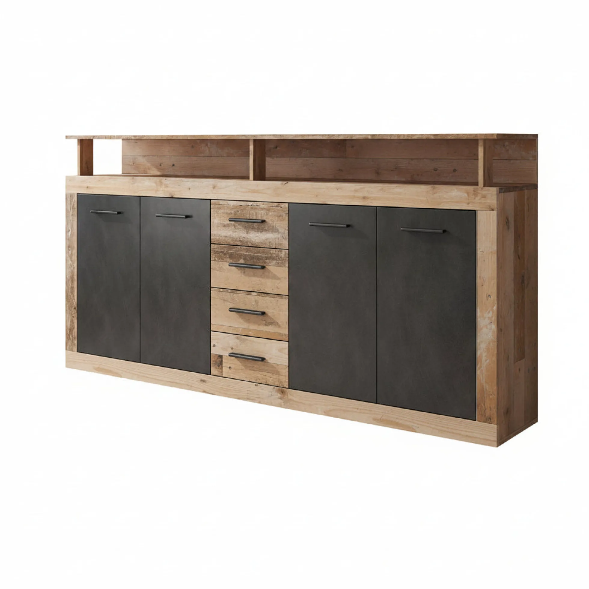 Lavina - Dressoir - Grijs/old wood - 190x32x96 cm