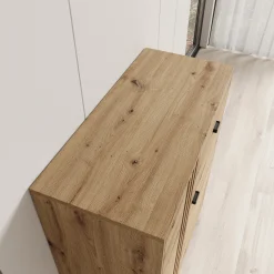 Lazuli - Schoenenkast - Eikenpatroon - 87x40x110 cm
