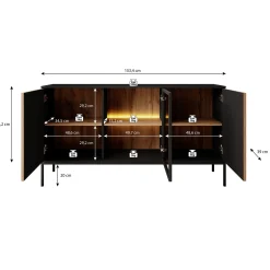 Legend - Dressoir - Beige - 153x39x83 cm
