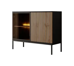 Legend - Dressoir - Zwart/eiken - 104x39x83 cm