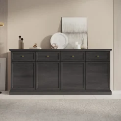 Leroy - Dressoir - Zwart - 193x40x86 cm