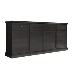 Leroy - Dressoir - Zwart - 193x40x86 cm