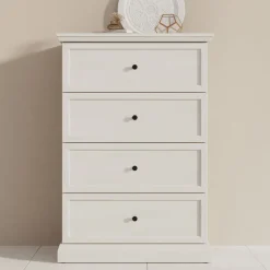 Leroy - Ladekast - Wit eiken - 75x40x110 cm