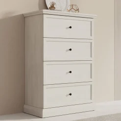 Leroy - Ladekast - Wit eiken - 75x40x110 cm