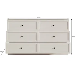 Leroy - Ladekast - Zwart eiken - 146x40x86 cm