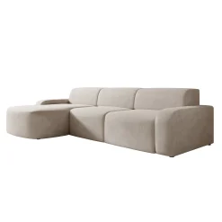 Liftado - Hoekbank 3-zits met chaise longue - Stof beige - Links