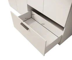 Lillian - Kledingkast met lade - Wit - 270x54x210 cm