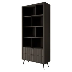 Lima - Boekenkast - Zwart - 88x38x194 cm