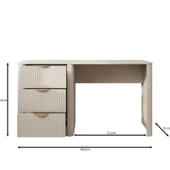 Lima - Bureau - Beige - 140x55x76 cm