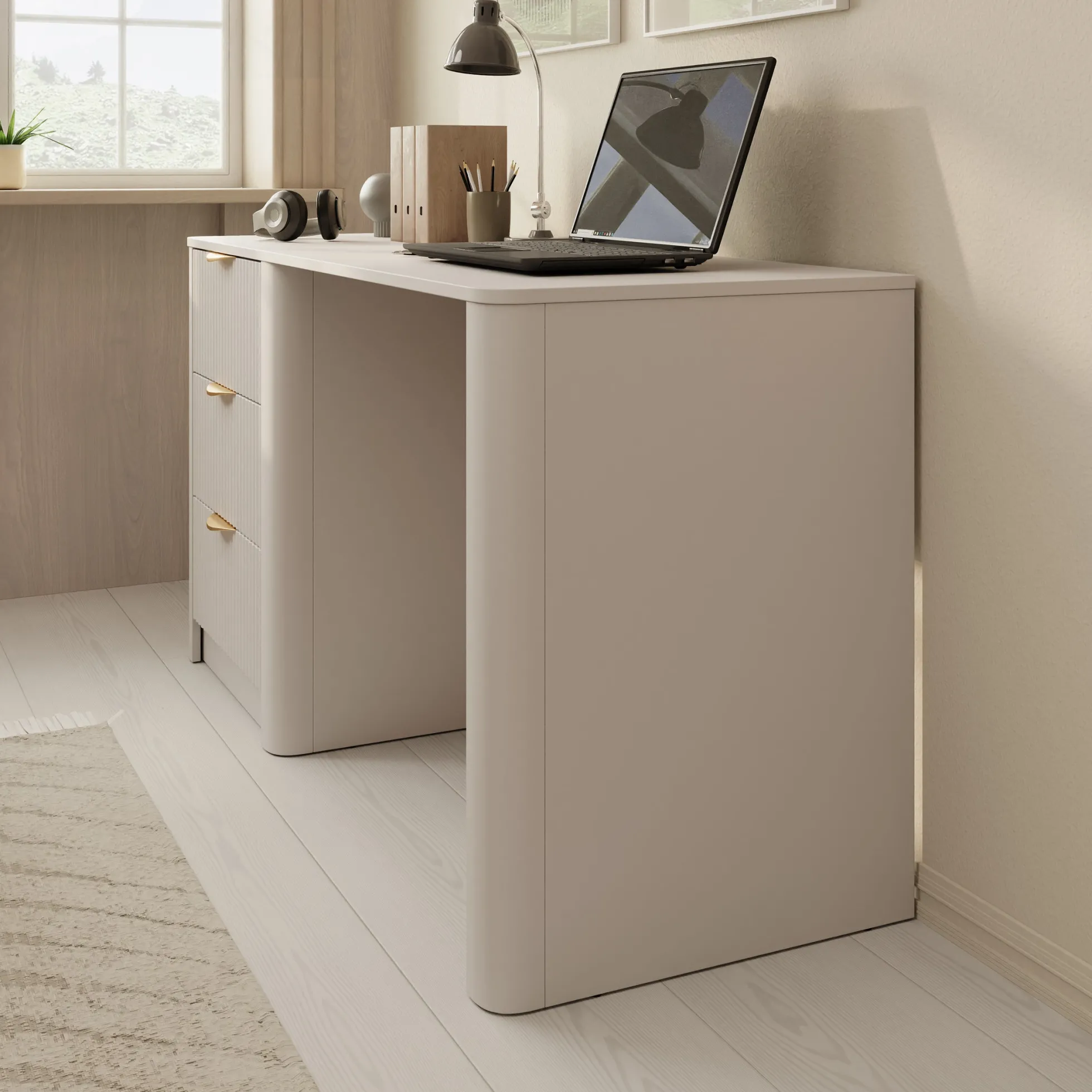 Lima - Bureau - Beige - 140x55x76 cm