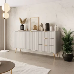 Lima - Dressoir - Beige - 163x38x81 cm