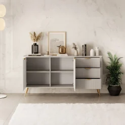 Lima - Dressoir - Beige - 163x38x81 cm