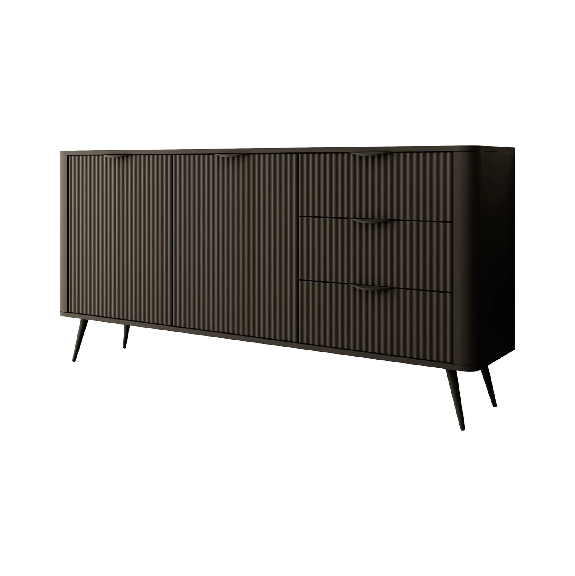 Lima - Dressoir - Zwart - 163x38x81 cm