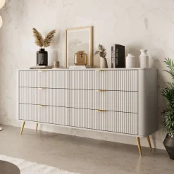 Lima - Ladekast - Beige - 163x38x81 cm