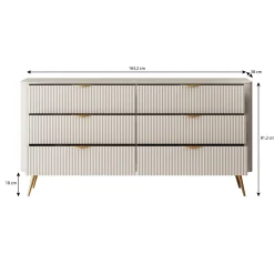 Lima - Ladekast - Beige - 163x38x81 cm