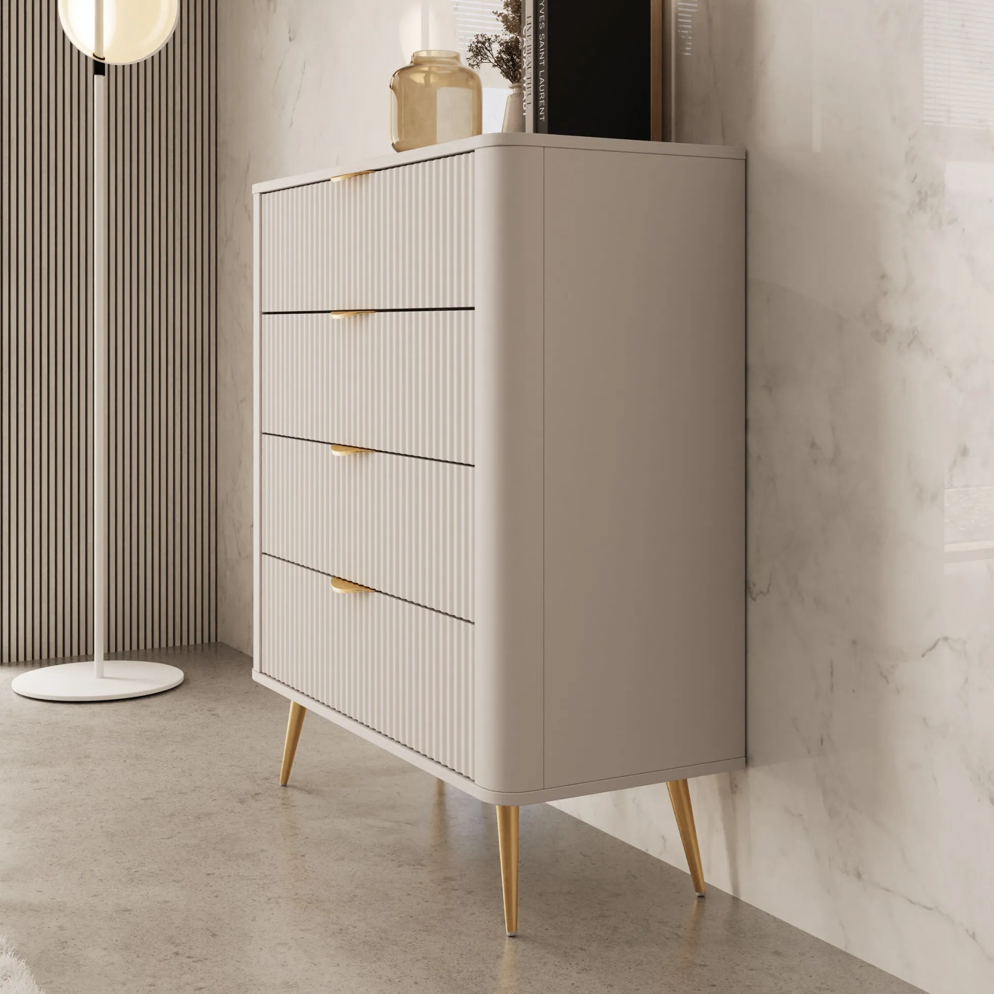 Lima - Ladekast - Beige - 88x38x101 cm