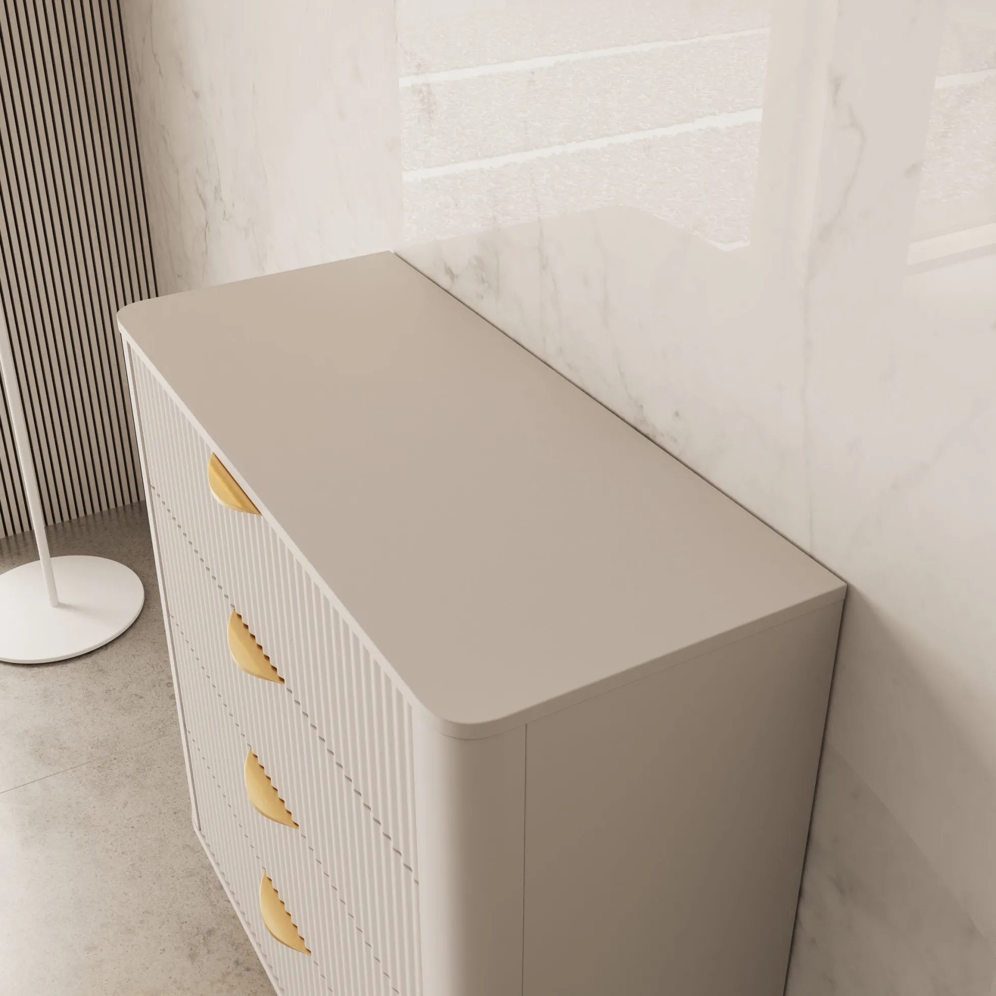 Lima - Ladekast - Beige - 88x38x101 cm