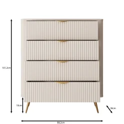Lima - Ladekast - Beige - 88x38x101 cm