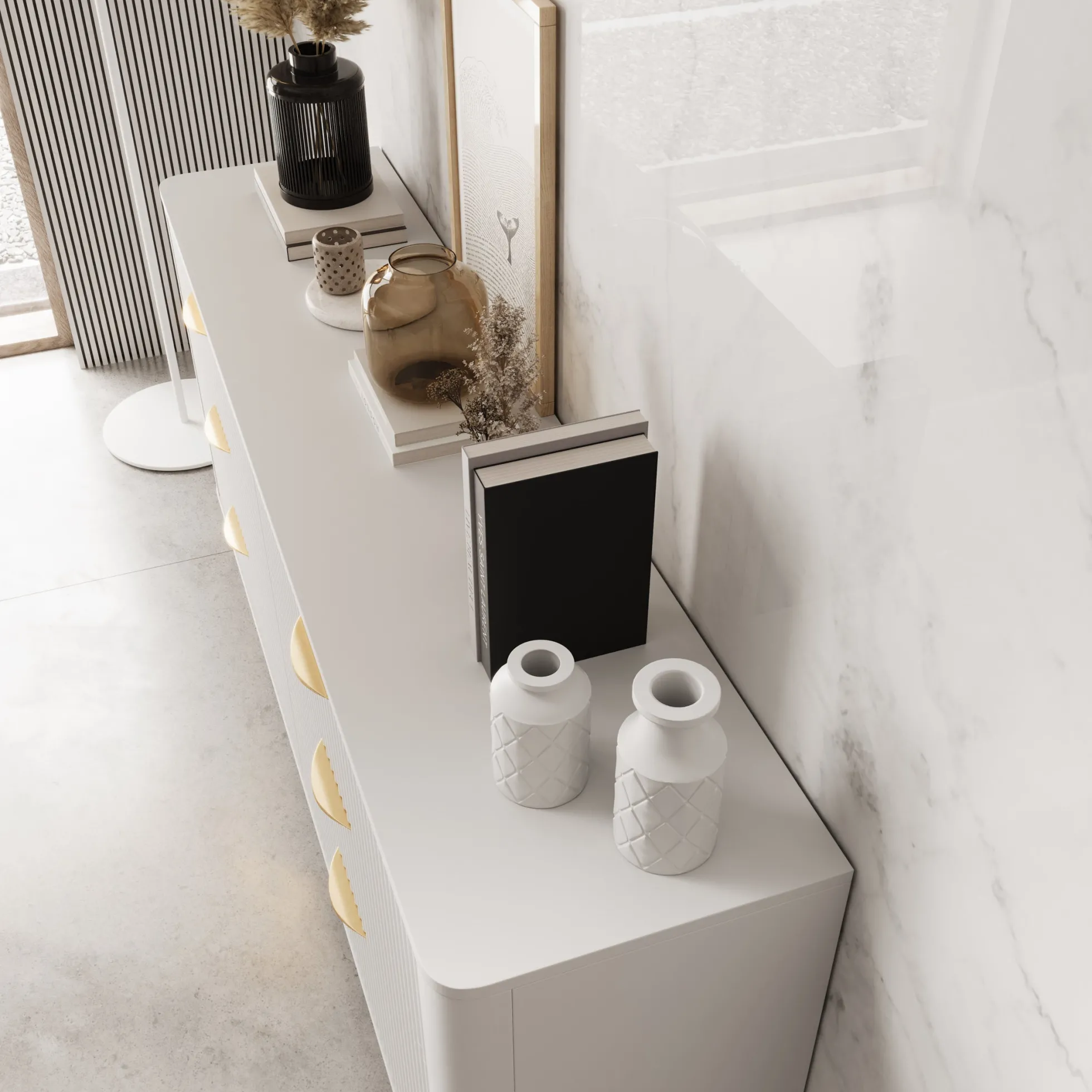 Lima - Ladekast - Wit - 163x38x81 cm