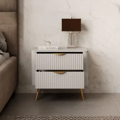 Lima - Nachtkastje - Beige - 63x38x55 cm