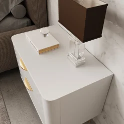 Lima - Nachtkastje - Wit - 63x38x55 cm