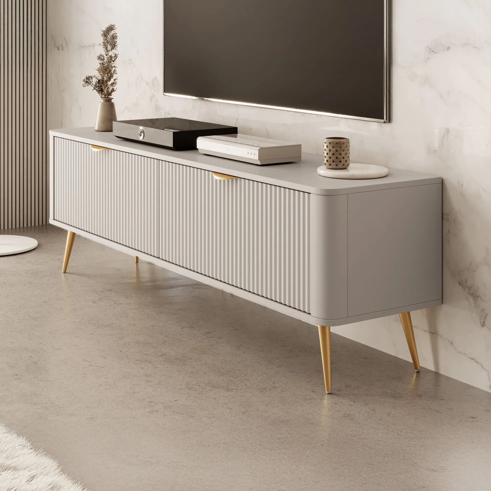 Lima - TV-Meubel - Beige - 163x38x51 cm