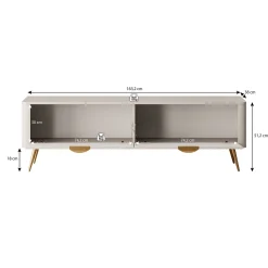 Lima - TV-Meubel - Zwart - 163x38x51 cm