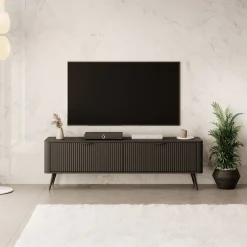 Lima - TV-Meubel - Zwart - 163x38x51 cm
