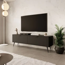 Lima - TV-Meubel - Zwart - 163x38x51 cm