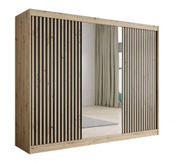 Lisbon 2 - Kledingkast met schuifdeuren - Eiken - 250x62x200 cm