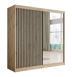 Lisbon 2 - Kledingkast met schuifdeuren - Eiken - 200x62x200 cm
