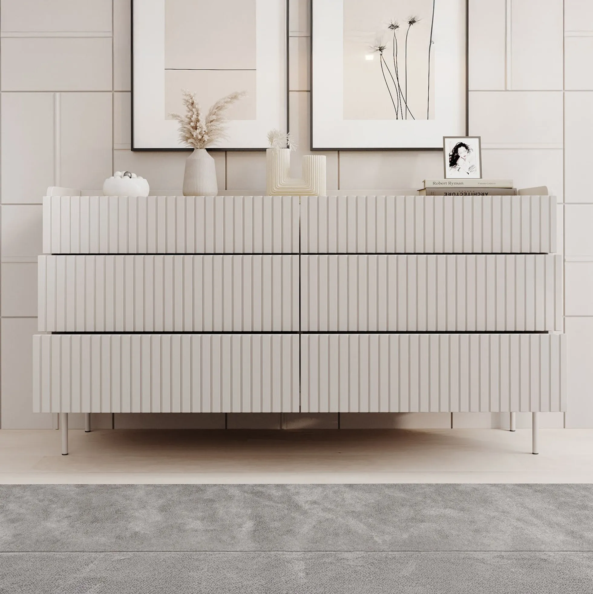 Livako - Ladekast - Beige - 153x38x82 cm