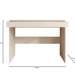Lombok - Bureau - Beige - 100x50x76 cm