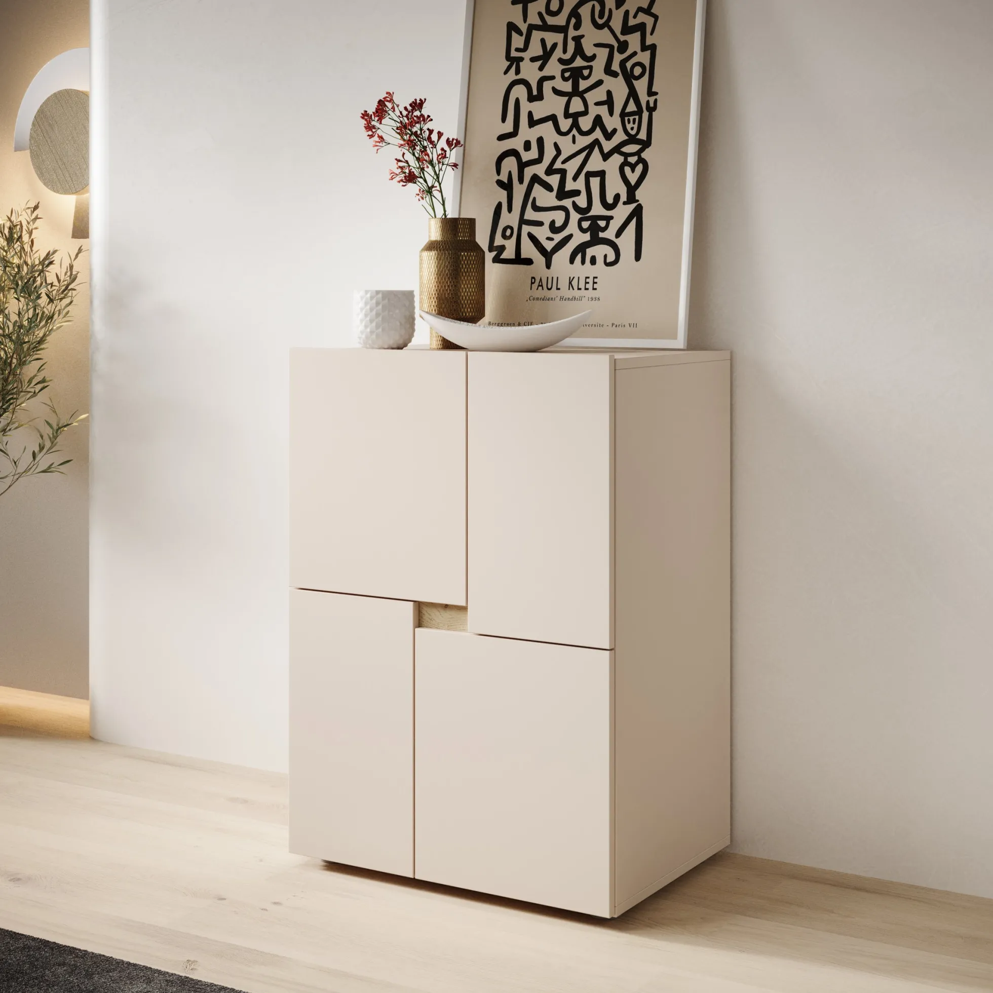 Lombok - Dressoir - Beige - 60x42x84 cm