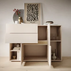 Lombok - Dressoir - Beige - 120x42x84 cm