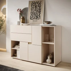 Lombok - Dressoir - Beige - 120x42x84 cm