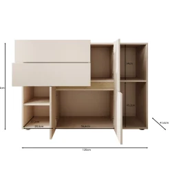 Lombok - Dressoir - Beige - 120x42x84 cm