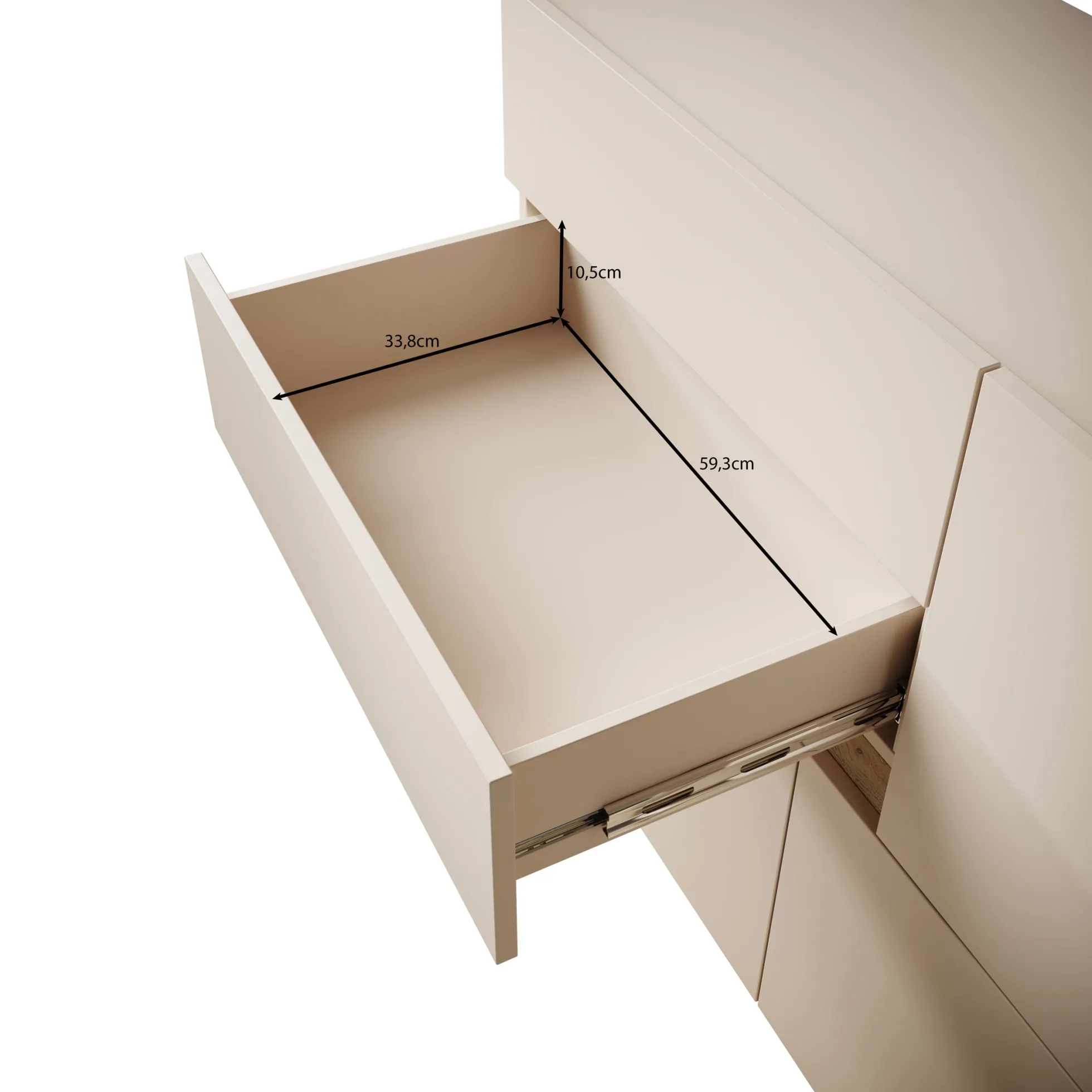 Lombok - Dressoir - Beige - 120x42x84 cm