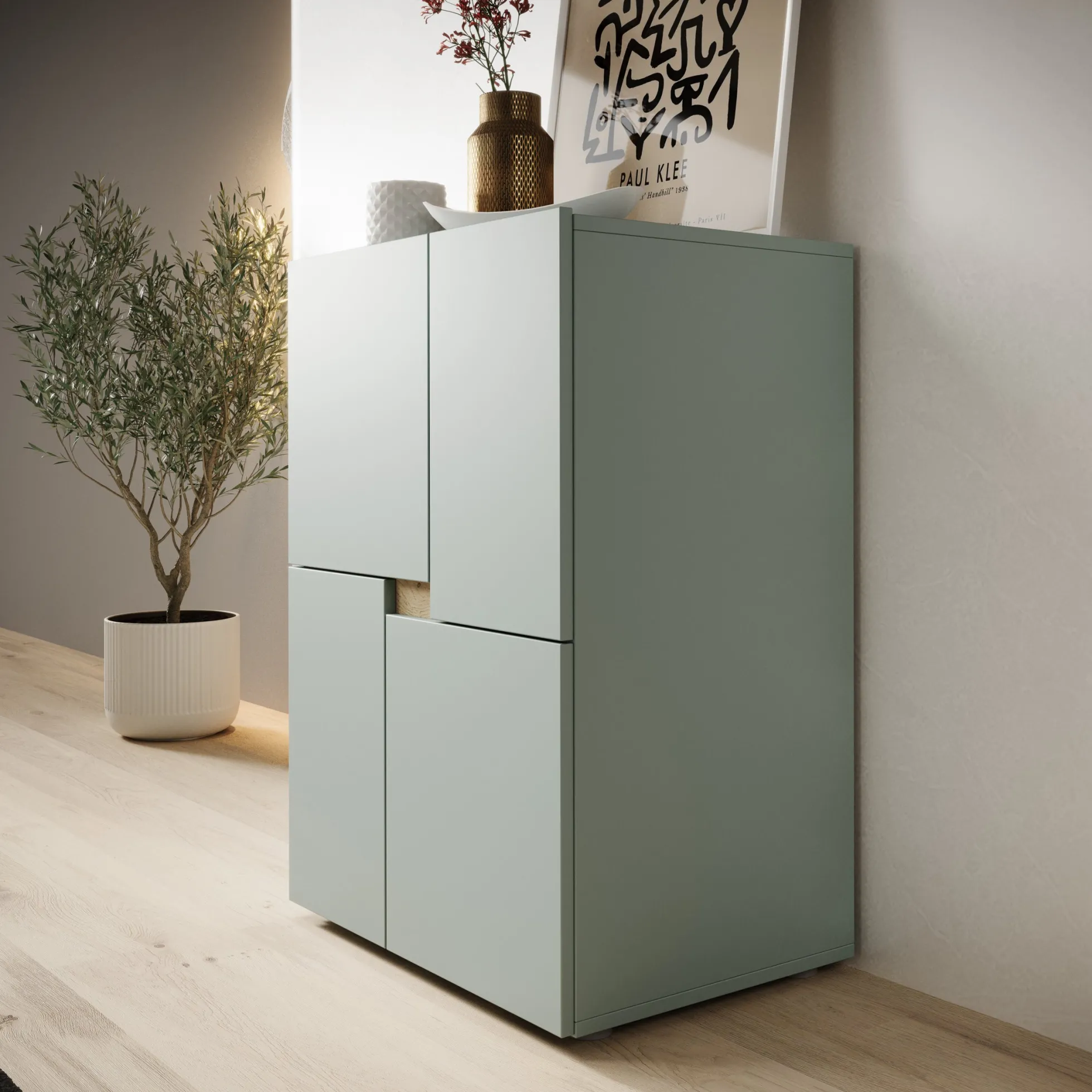Lombok - Dressoir - Groen - 60x42x84 cm